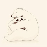 带书袋的北极熊