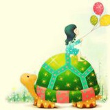 乌龟上的少女