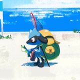 花与水流