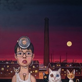 紫色夕阳